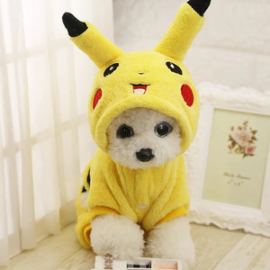 SUPREPET Cat Costume Cute Pet Clothes Pikachu Cosplay Clothing Autumn Winter  Cat Coat Home Pajamas Puppy Hoodie Dog Coat