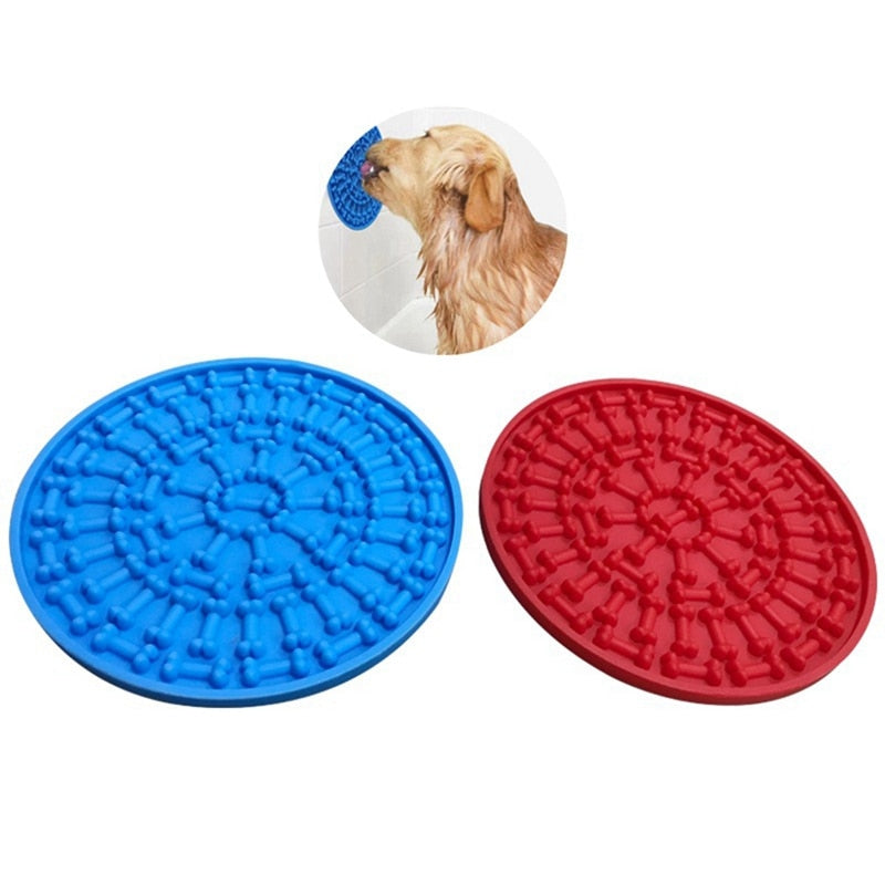 Slow Feeder Dog Bath Buddy Dog Lick Pad Pet Bath Products Transfer Plate Pet Bath Fixed Suction Silicone Cup Bowl Feeding Toy