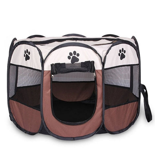 Portable Folding Pet tent Dog House Cage Dog Cat Tent Playpen Puppy Kennel Easy Operation Octagon Fence