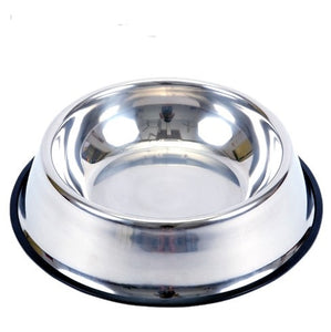 1Pcs Dog Cat Food Bowls Stainless Steel Pets Drinking Feeding Bowls Pet Supplies Anti-skid Dogs Cats Water Bowl Pet Tools