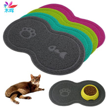 Load image into Gallery viewer, Cat Bowl Mat Dog Pet Water Feeding Food Dish Tray Wipe Clean Floor PVC Placemat  MAR24_15