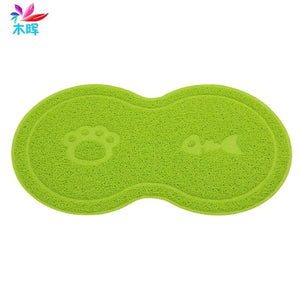 Cat Bowl Mat Dog Pet Water Feeding Food Dish Tray Wipe Clean Floor PVC Placemat  MAR24_15