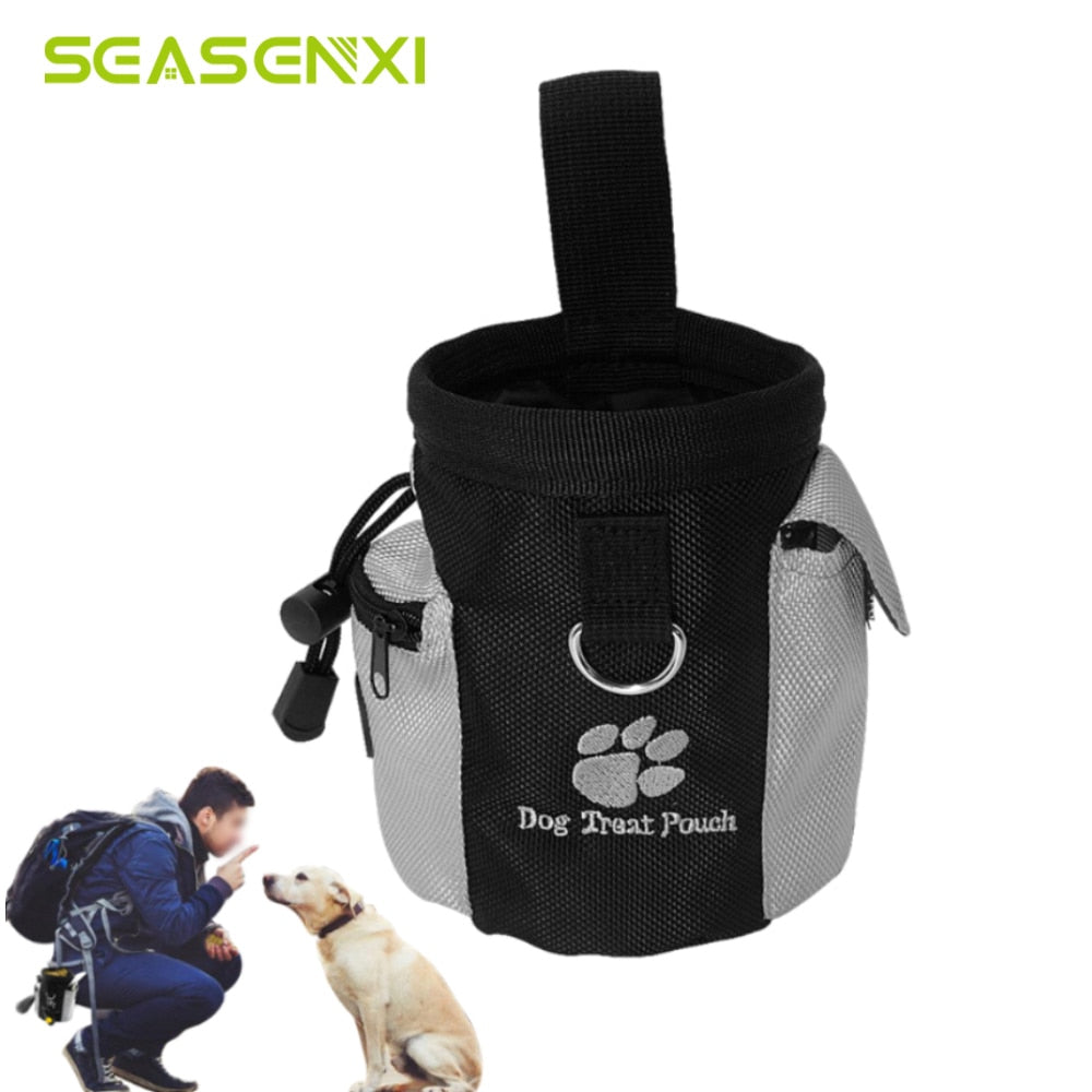 Portable Pet Dog Treat Pouch Dog Obedience Agility Training Treat Bags Detachable Pup Feed Pocket Puppy Snack Reward Waist Bag