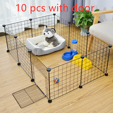 Load image into Gallery viewer, Foldable Pet Playpen Crate  Iron Fence Puppy Kennel House Exercise Training Puppy Kitten Space Dog Gate Supplies For Rabbit