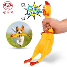 Load image into Gallery viewer, Pets Dog Toys  Screaming Chicken Squeeze Sound Toy for Dogs Super Durable &amp; Funny Squeaky Yellow Rubber Chicken Dog Chew Toy