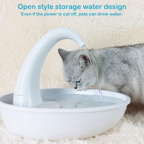 19 New Swan Pet Water Dispenser Cat Feeding Water Flowing Fountain Cat With Water Dispenser Automatic Recycling Home Essential