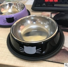 Load image into Gallery viewer, 1Pcs Dog Cat Food Bowls Stainless Steel Pets Drinking Feeding Bowls Pet Supplies Anti-skid Dogs Cats Water Bowl Pet Tools