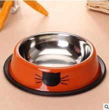 Load image into Gallery viewer, 1Pcs Dog Cat Food Bowls Stainless Steel Pets Drinking Feeding Bowls Pet Supplies Anti-skid Dogs Cats Water Bowl Pet Tools